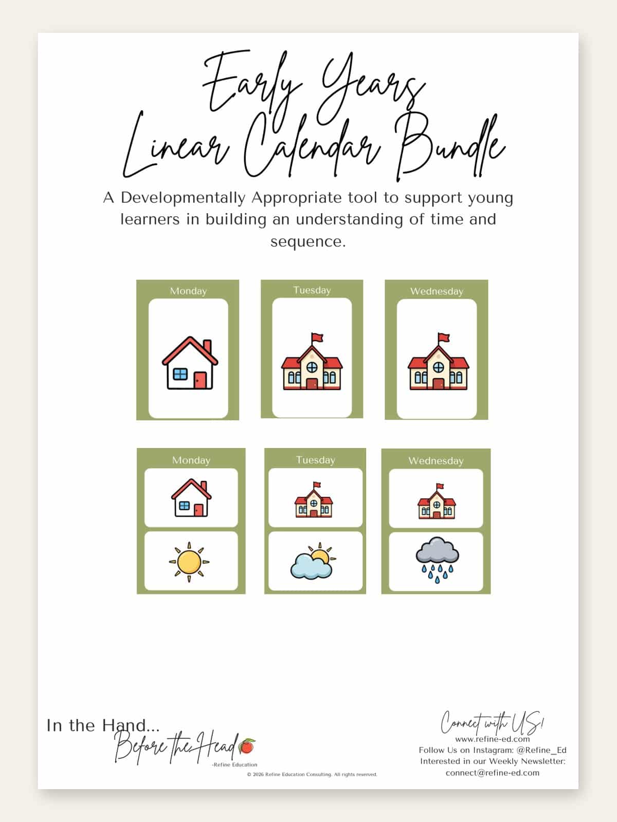 Early Years Linear Calendar & Weather 2-in-1