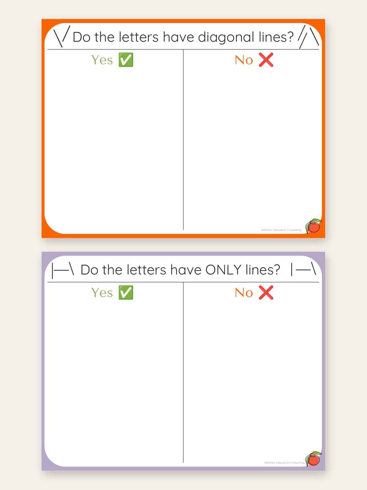 Letter Sorting Mats
