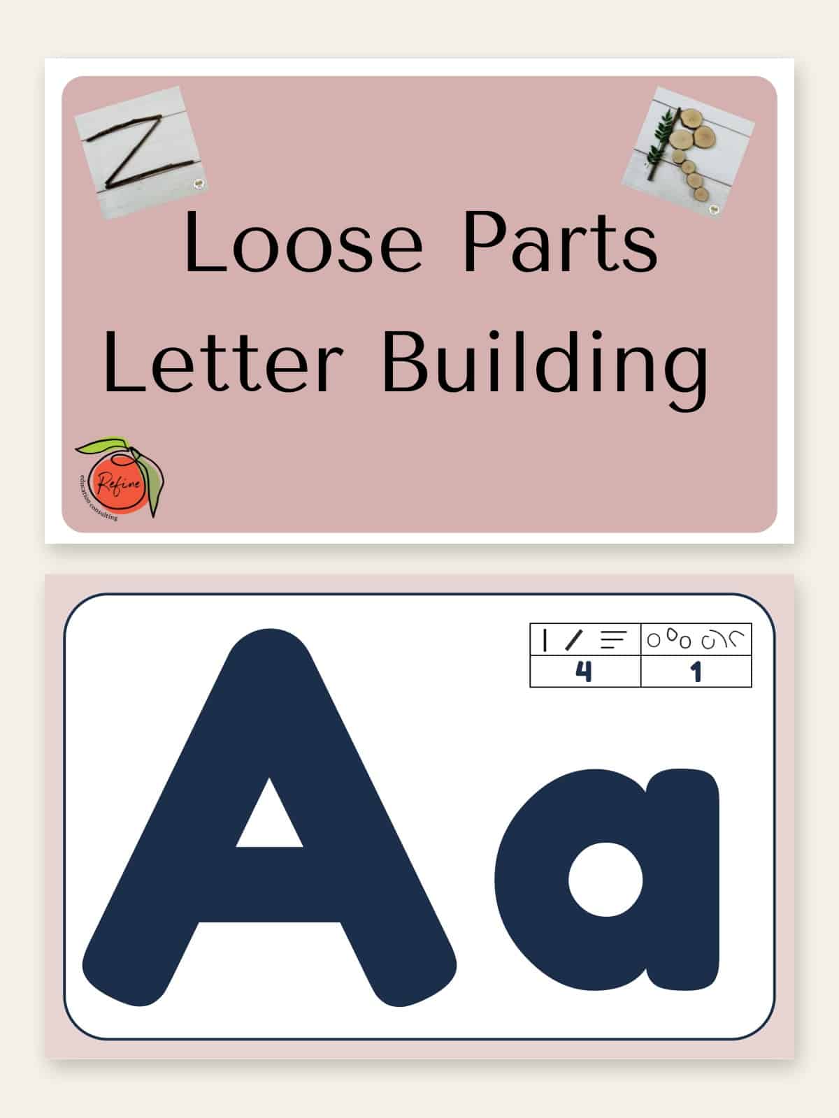 Loose Parts Letter Building