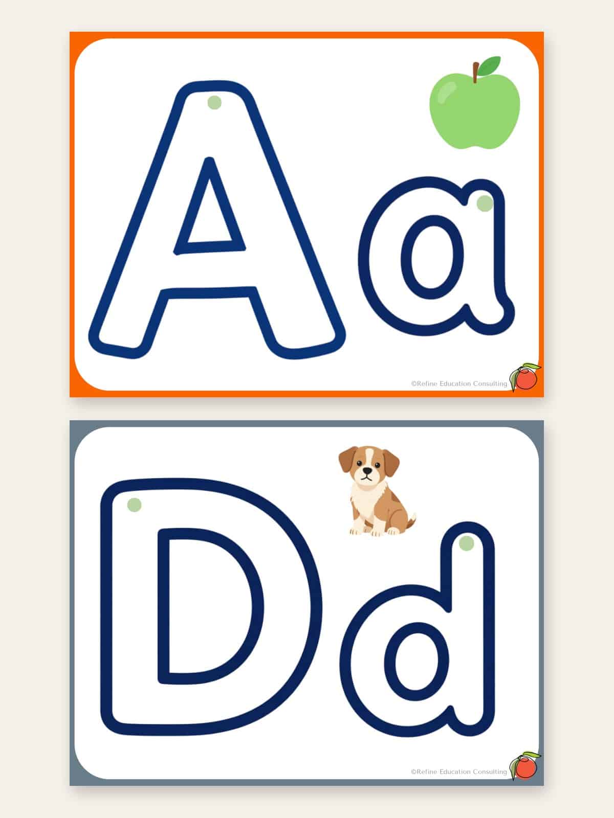 Playdough Tracing Letter Mats